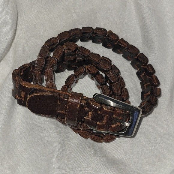 Piel De Vaca Belt Large Leather Boho  Buckle Belt Large 41 inches total - Picture 1 of 7